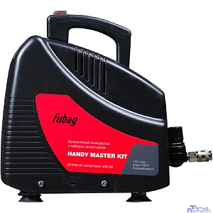 FUBAG HANDY MASTER KIT Компрессор+набор из 5 предметов  [8213690KOA607 (8213690KOA536)/646028] {Произ- водит., л/мин 180 Давле- ние, бар 8 Мощность, кВт 1.1 Напря- жение, В 220 Вес, кг 7}
