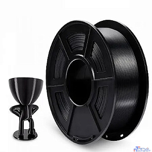Филамент NVPRINT Silk PLA+ Black для 3D печати диаметр 1.75мм  длина 330 метров  масса 1 кг