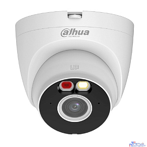 DAHUA DH-IPC-T3AP-PV-0280B Уличная турельная IP-видеокамера Smart Dual Light 3Мп, 1/2.8” CMOS, объектив 2.8мм, видеоаналитика, ИК 30м, LED 30м, микрофон, динамик, Wi-Fi 2.4ГГц, IP67, металл/пластик