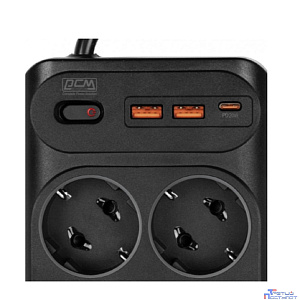 Powercom Сетевой фильтр SP-10 USB2A1CB 3,0 м (10*EU (СЕЕ 7/3)+1*USB-C+2*USB-A) {2065290}