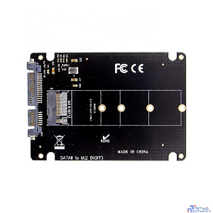 ORIENT C295S, Переходник NGFF (M.2) B-key SSD - SATA 2.5", тип 2230/2242/2260/2280, для подключения SSD M.2 SATA в отсек HDD 2.5" (30916)