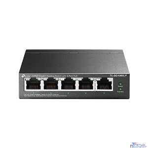 TP-Link TL-SG1005LP Настольный коммутатор с 5 гигабитными портами (4 порта PoE+)