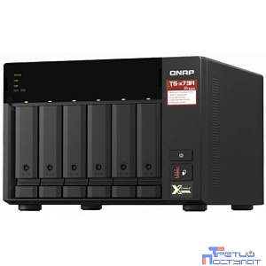 QNAP TS-673A-8G NAS, 6 trays 3,5"/2,5", 2x2,5 GbE BASE-T, 2 x M.2 NVMe 2280 slots, quad-core AMD Ryzen V1500B 2,2 GHz, 8 GB SO-DIMM DDR4 (1 x 8 GB) up to 64GB (2x32 GB)