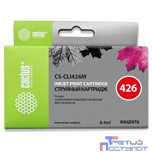 Cactus CLI426M  Картридж  для Canon MG5140/5240/6140/8140/MX884, пурпурный  (8.4мл)