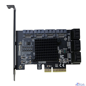 ORIENT AJ1166S10, Контроллер PCI-Ex4 v3.0, SATA3.0 6Gb/s, 10-port int, ASM1166+JMB585 chipset,