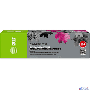 Картридж перезаправляемый струйный Cactus CS-R-PFI107M пурпурный для Canon imageProGRAF iPF670/680/685/770/780/785 без чипа