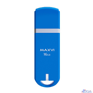 Maxvi USB Drive 16GB P3 sky blue, монолит с колпачком, ABS пластик, USB 2.0