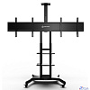 ONKRON мобильная стойка для двух ТВ 40"-65", макс 105.9кг, чёрная TS1881DV