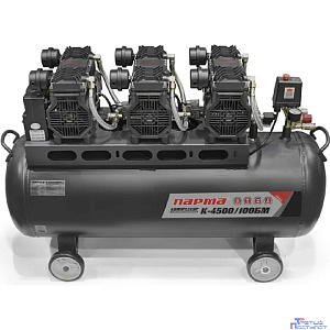Компрессор Парма K-4500/100БМ [02.014.00009] { (безмаслян. 3*1500 Вт, 100л, 711 л/м)(6шт/пал) }