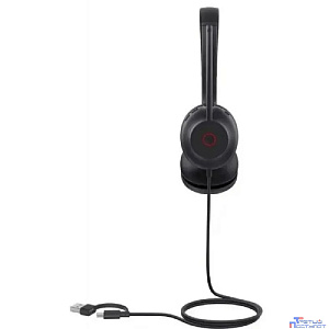 Проводная гарнитура Yealink UH35 Dual UC USB-C/A Дуо, HD звук, шумоподавление, LED-индикатор, USB-C/A (UH35 Dual UC USB-C/A)