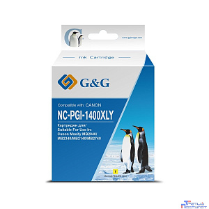 Картридж струйный G&G NC-PGI-1400XLY PGI-1400XL Y желтый (12мл) для Canon MB2050/MB2350/MB2040/MB2340
