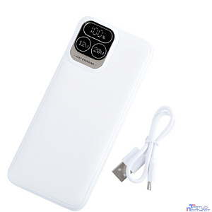 Perfeo Powerbank Atomic Age 20000 mAh/LED дисплей/PD + QC 3.0/Type-C/2 USB/Выход: 5A, max 22.5WWhite (PF_E1475)