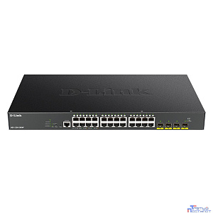 D-Link DGS-1250-28XMP/A1A Управляемый L2 коммутатор с 24 портами 10/100/1000Base-T и 4 портами 10GBase-X SFP+ (24 порта PoE 802.3af/at, PoE-бюджет 370 Вт)