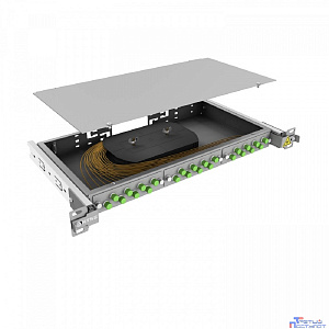 NTSS Кросс 19" NTSS PREMIUM выдвижной, предсобранный 1U, 16 портов FC/APC, 9/125 мкм, (сплайс, пигтейлы, кдзс, планки, адаптеры) NTSS-RsFOB-PM-1U-16-FC/A-9-SP1.5G2A