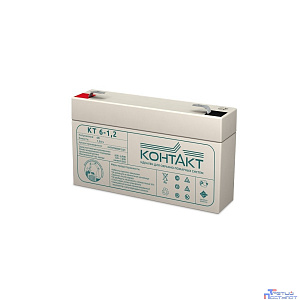 Контакт АКБ КТ 6-1,2 6V/1,2Ah {клемма Ш-4,8 (F1), ДхШхВ 98х24х58мм, масса 0,26 кг, срок службы 5-7 лет}