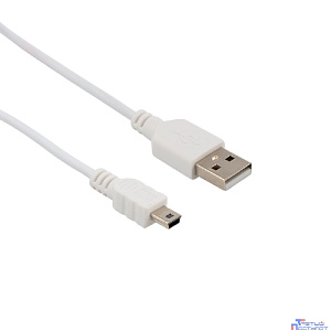 Bion Кабель интерфейсный USB 2.0 AM/miniBM 5P, 1.8 м, белый [BXP-CC-USB2-AM5P-018]
