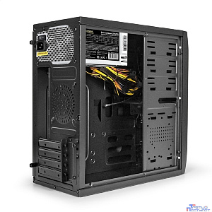 Exegate EX299150RUS Корпус Minitower ExeGate QA-412U-UNS350 (mATX, БП UNS350 с вент. 12см, 2*USB+2*USB3.0, аудио, черный)