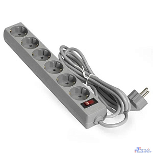 Exegate EX119394RUS Сетевой фильтр Exegate SP-6-5G (6 розеток, 5м, евровилка, серый)