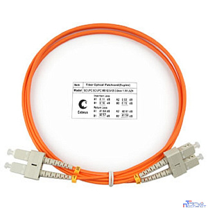 Cabeus FOP-62-SC-SC-1,5m Шнур оптический duplex SC-SC 62,5/125 mm 1,5м LSZH