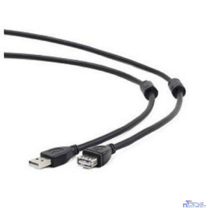 Gembird/Cablexpert CCF2-USB2-AMAF-15 USB 2.0  Pro Кабель , AM/AF, 4.5м, экран, 2феррит.кольца, черный, пакет