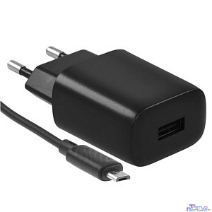 HOCO C134A/ Сетевое ЗУ + Кабель Micro 1m/ 1 USB/ Выход: 10.5W/ Black