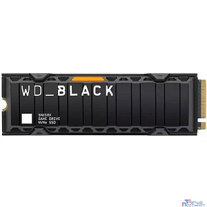 WD SSD Black SN850X, 1.0TB, M.2(22x80mm),[WDS100T2XHE] NVMe, PCIe 4.0 x4, 3D TLC, R/W 7300/6300MB/s, IOPs 800 000/1 100 000, TBW 600, DWPD 0.3, with Heat Spreader (12 мес.)