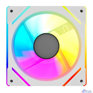 Powercase Вентилятор (M61-12W ARGB) White 120x120x25mm (PWM, 100шт./кор, 4pin PWM (M+F)+ 3pin ARGB (M+F), 600-1500±10% об/мин) Bulk