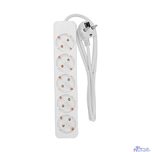 PROconnect (13-4211) Удлинитель 5 гнезд, 1,5м, 3х0,75мм?, с/з, белый