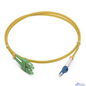 Cabeus FOP(d)-9-SC/APC-LC/UPC-5m Шнур оптический duplex SC/APC-LC/UPC 9/125 sm 5м LSZH