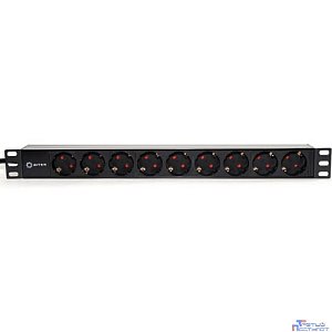 5bites PDU919P-02 Блок розеток 9S / PVC / 1U / 19" / 2M*3G*1.5MM2 / VDE
