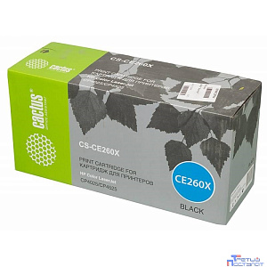 Картридж лазерный Cactus CS-CE260X CE260X черный (17000стр.) для HP LJ CP4525
