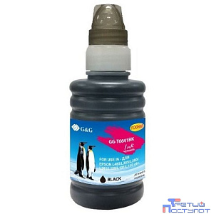 Чернила G&G GG-T6641BK черный100мл для Epson L100, L110, L120, L130, L132, L210, L222