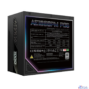 Блок питания ПК Gigabyte AE1000PM PG5 1000W, 80Plus, Platinum, Полностью модульный, PCIe Gen 5.1, ATX 3.0 compatible