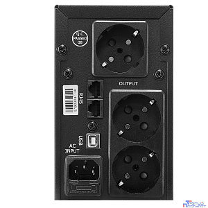 CROWN ИБП CMU-SP650EURO LCD USB {650VA, металл, 1x12V/7AH, розетки 2*EURO} [CM000001870]