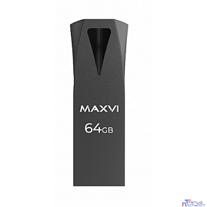 Maxvi USB Drive 64GB MK2 dark grey, монолит, металл, USB 2.0 FD64GBUSB20C10MK2