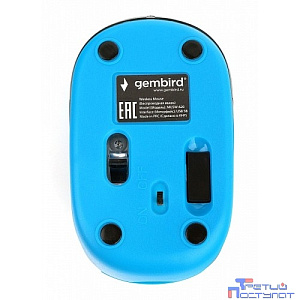 Мышь беспров. Gembird MUSW-620, 2.4ГГц, 1200 DPI, 3кн., син