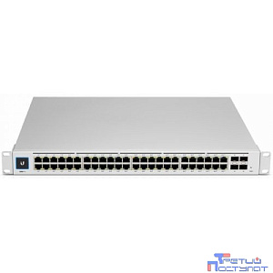 UBIQUITI USW-Pro-48 Коммутатор в стойку, 48х 1G RJ45, 4х 10G SFP+