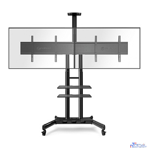 ONKRON мобильная стойка для двух ТВ 40"-65", макс 105.9кг, чёрная TS1881DV