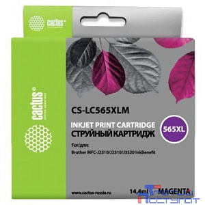 Cactus LC565XLM Картридж  для Brother  MFC-J2510, пурпурный