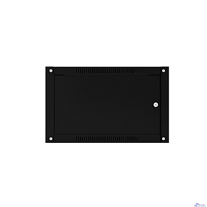 NTSS Шкаф настенный телекоммуникационный NTSS WS 9U 600х600х500мм, 2 профиля 19, дверь сплошная металл, боковые стенки съемные, разобранный, черный RAL 9005 NTSS-WSP9U6060FD-BL