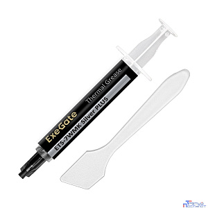 Exegate EX296087RUS Термопаста ExeGate ETS-7WMK Silver PLUS (7,2 Вт/(м•К), 1.5г, шприц с лопаткой)