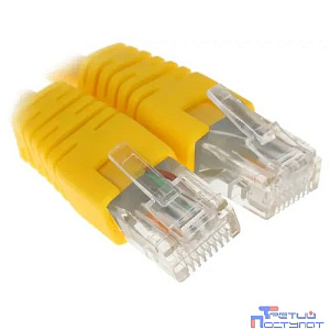 Патч-корд UTP Cablexpert PP6U-0.25M/Y кат.6, 0.25м, литой, многожильный (жёлтый)