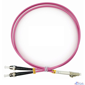 Cabeus FOP-50-OM4-LC-ST-1,5m Шнур оптический duplex LC-ST 50/125 mm OM4 1,5м LSZH
