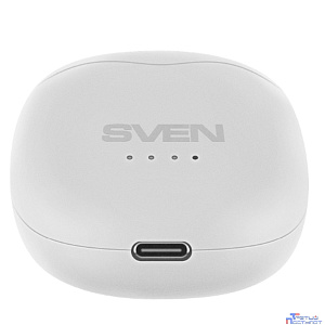 Наушники  SVEN E-727BTбел BТ,ТWS,магн заряд кейс, беспровод, стерео