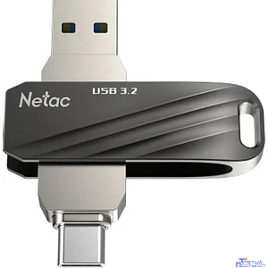 Netac USB Drive 32GB US11 NT03US11C-032G-32BK USB3.2 черный/серебристый