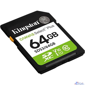 SecureDigital 64GB Kingston SDS3/64GB Canvas Select Plus V10 w/o adapter