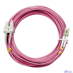 Cabeus FOP-50-OM4-LC-SC-15m Шнур оптический duplex LC-SC 50/125 mm OM4 15м LSZH