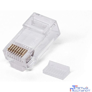 Filum FL-NA-PLUG6-2 Коннектор RJ-45, 6 кат., со вставкой, 8p8c, 30 мкм, универсальный, для одножильного и многожильного кабеля, уп/100 шт
