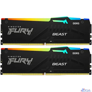 Kingston 16GB DDR5 5200 DIMM FURY Beast Black RGB  kit 2*8, CL40, 1.25V, KF552C40BBAK2-16