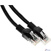 Патч-корд UTP Cablexpert PP6U-0.5M/BK кат.6, 0.5м, литой, многожильный (чёрный)